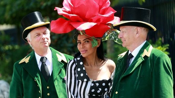 Woman in big fancy hat
