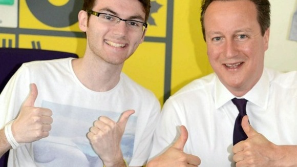 David Cameron has praised the brave actions of teenage cancer victim Stephen Sutton.