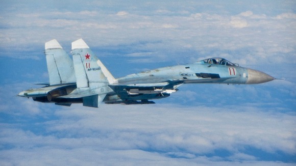 RAF Typhoons were scrambled yesterday to intercept 'multiple Russian aircraft'.