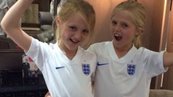 England captain Steven Gerrard has shared a picture of his young daughters with his Instagram followers.