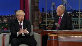 Boris Johnson appears on the Late Show with David Letterman.