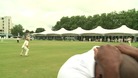 Brian Lara ducks for cover.