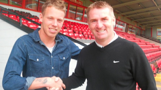 David Grof and Dean Smith at Walsall FC