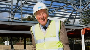 Sir Cadbury at the site of the new hospice in Solihull