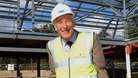 Sir Cadbury at the site of the new hospice in Solihull