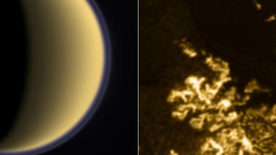 A mysterious "magic island" has appeared out of nowhere in radar images of a hydrocarbon sea on Saturn's giant moon,Titan.