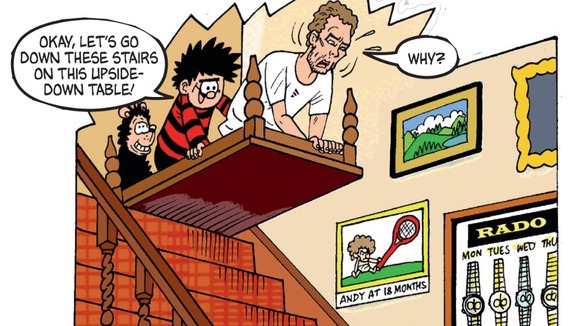 Murray is the only British male Wimbledon winner in the comic's history.