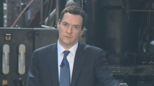 Chancellor George Osborne speaking in Manchester earlier.