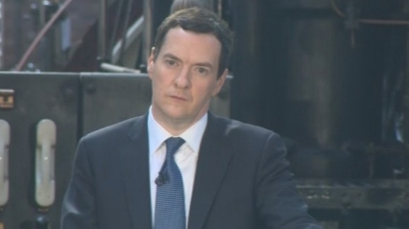 Chancellor George Osborne speaking in Manchester earlier.