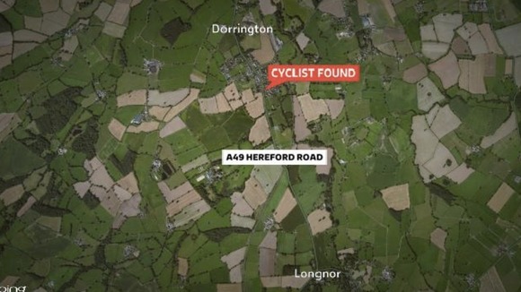 This is where the cyclist was found following the crash