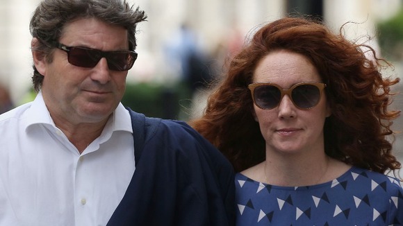 Rebekah and Charlie Brooks, who have both been cleared of all charges in the phone hacking trial.