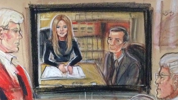 Sienna Miller gave evidence at the phone hacking trial via videolink from New Orleans.