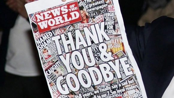 The News of the World shut down in 2011.