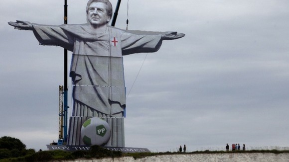 Statue of Roy Hodgson on cliffs of Dover