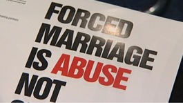 A campaigners' anti-forced marriage poster