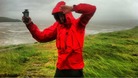 Daybreak's chief correspondent Richard Gaisford in blowy Barry. 