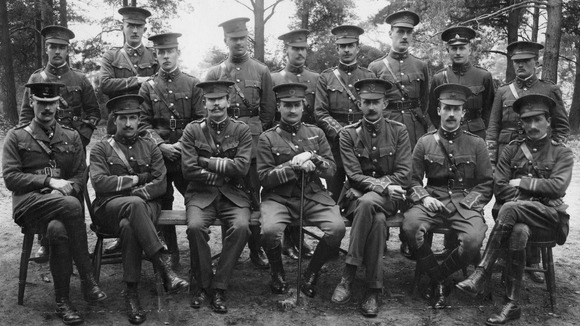 Air Battalion officers pictured in an undated photograph.
