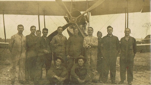 Edgar Albert Nixon and his battalion pictured during the First World War.