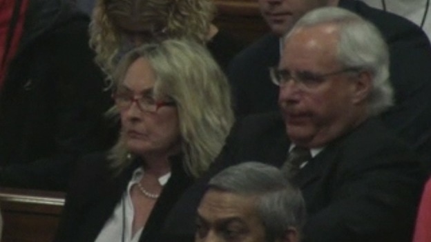 Reeva Steenkamp's mother June Steenkamp pictured in court today.