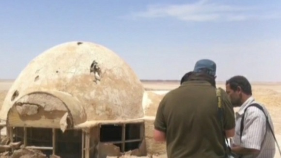 contractor looking at the igloo