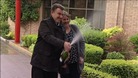 Champagne celebrations for John and Karen Ord