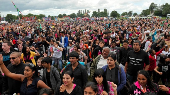 Crowds at the Sandwell Mela last year