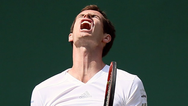 Andy Murray faced Bulgarian Grigor Dimitrov at Wimbledon today.