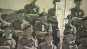 Former Royal Engineer Don James, centre, was 19 when he was exposed to a nuclear bomb on Christmas Island in the Pacific Ocean.