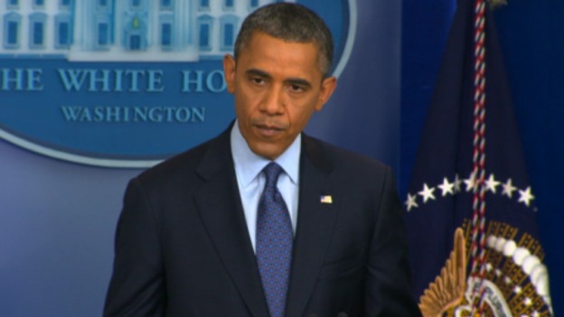 US President addressing the media at the White House