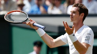 The on court microphones caught Andy Murray muttering "Five minutes before the f****** match" before he lost at Wimbledon yesterday.