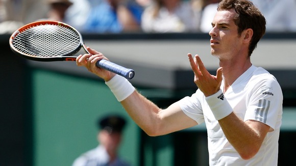 The on court microphones caught Andy Murray muttering "Five minutes before the f****** match" before he lost at Wimbledon yesterday.