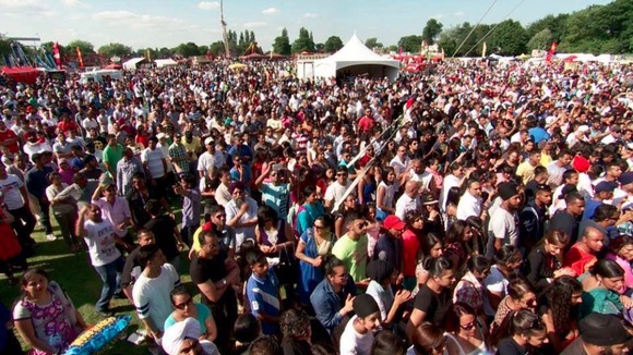 The crowds gather at last year's mela at Victoria Park