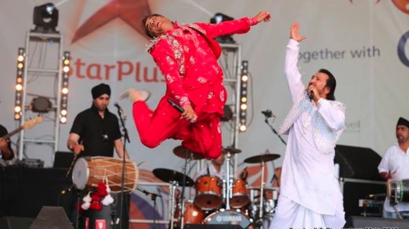 Performers on stage at last year's mela at Victoria Park