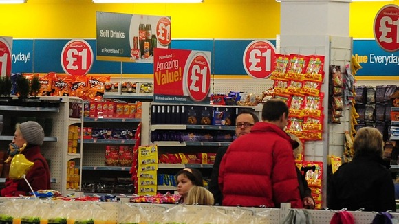 The average Poundland customer apparently spends £4.55 in store.