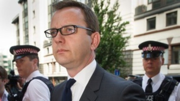 Andy Coulson pictured arriving at the Old Bailey in London this morning.