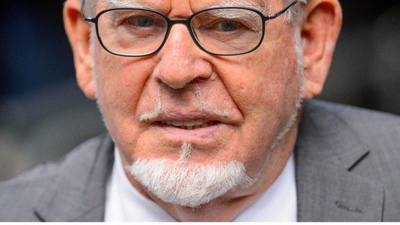 Rolf Harris pictured arriving at Southwark Crown Court.