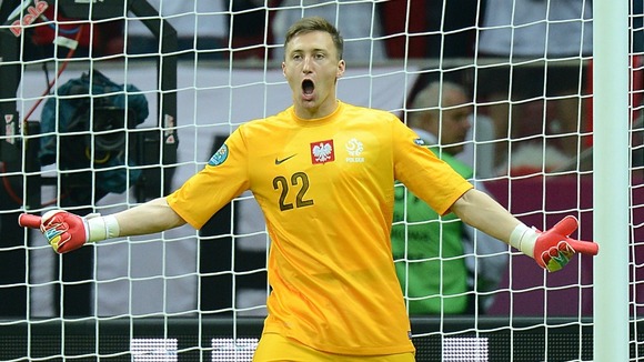 Poland goalkeeper Przemyslaw Tyton