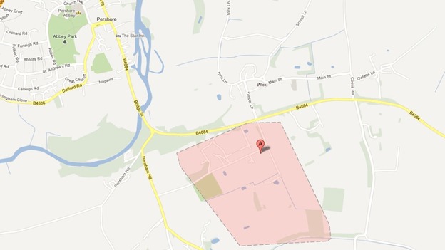 Crash happened near Pershore Agricultural College