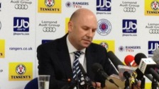 Rangers Administrator Paul Clark addresses the media