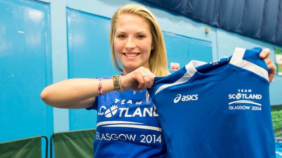 Athlete Samantha Kinghorn during the team's kitting out session yesterday.