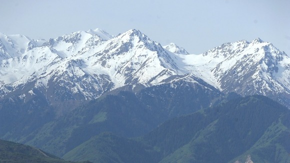 The skyline seen from Almaty, Kazakhstan, shortlisted to host the winter Olympics 2022.