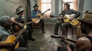 Johnny Depp (second left) joins Sir Paul McCartney in the video for Early Days.