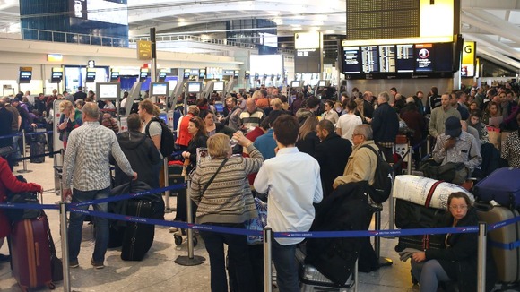 File photo of an airport queue.