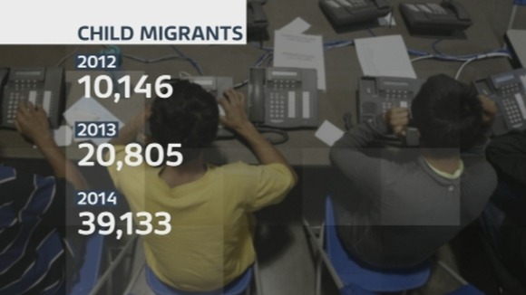The number of child migrants has risen from 10,146 in 2012 to 39,133 in 2014.