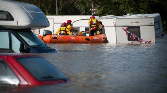 RNLI rescuers near Aberystwyth