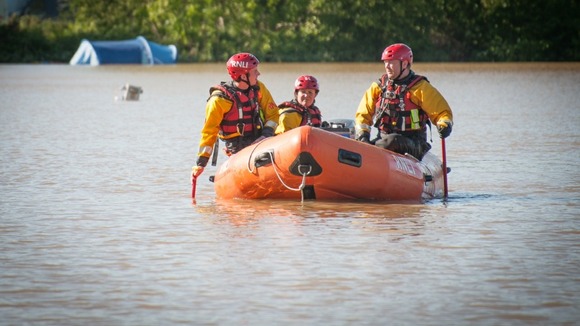 RNLI rescuers near Aberystwyth