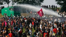 Water cannon arrive in the UK at undisclosed location