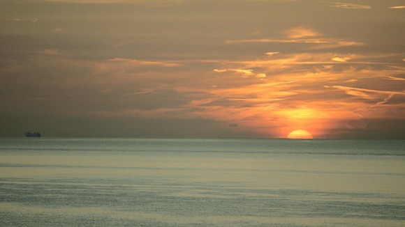 sunset over the sea