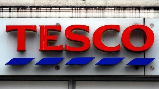 Sign on a Tesco store