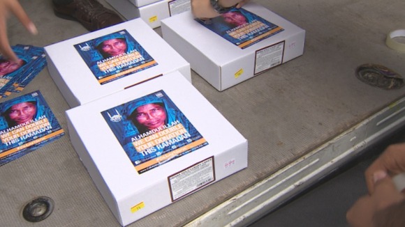 Cakes for Syria loaded in van